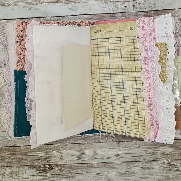 Pink Embellished Junk Journal: Flowers, Birds and Butterflies (Wish) - Picture 6 of 16